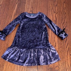 Super cute crushed velvet purple Andy and Evan dress size 2T